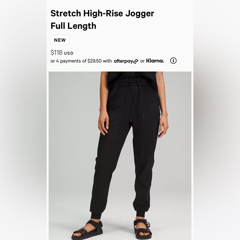 Lululemon stretch high rise joggers size 2 (tag missing)